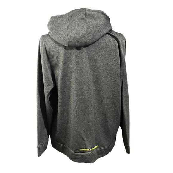 Under Armour | Men's Athletic Gray Yellow Loose Fit Hooded Storm Hoodie Sz XL - Picture 3 of 5